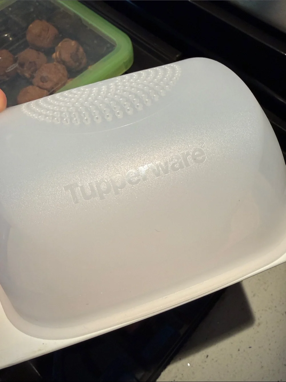 Tupperware covered cheese